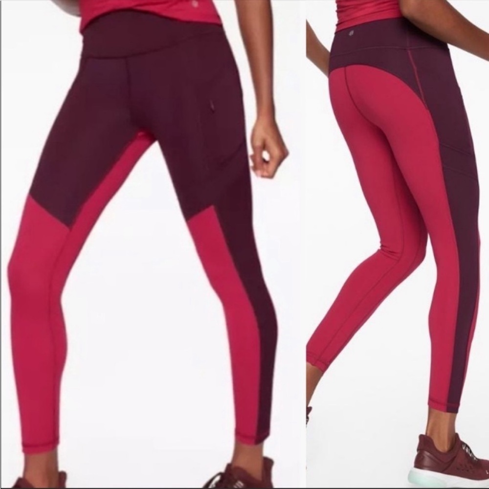 Athleta All In Structure Colorblock 7/8 Leggings … - image 1